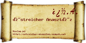 Östreicher Anasztáz névjegykártya